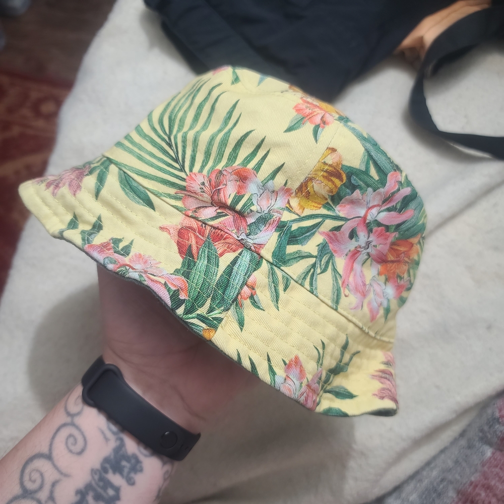 H&M Floral Yellow Festival Bucket Hat